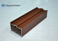 Profils en aluminium de grain en bois enduit rouge de poudre pour la construction