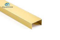 Couleur matérielle anodisée d'or d'Alu d'U de profil de l'épaisseur en aluminium 6063 de la Manche 0.8-1.2mm