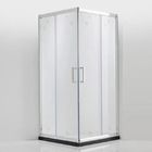 Porte de douche en aluminium personnalisée avec coin carré et revêtement en poudre