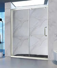 Une porte de douche en aluminium coulissante fixe hauteur 1,9 m largeur 1,8 m poli