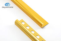 6063 profils faisants le coin en aluminium autour de couleur d'or de forme pour le règlage de mur