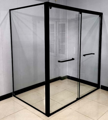 1.0 mm épaisseur porte coulissante double avec angle de retour profilés de douche en aluminium