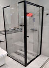 Porte pivotante de douche en aluminium avec panneau de retour largeur 1M hauteur 1,9M