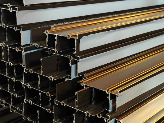 Profiles de fenêtre coulissante en aluminium pour portes de patio en poudre en bronze Afrique du Sud