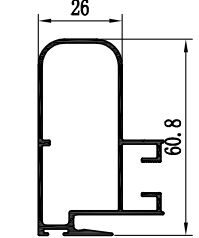 Profil d'aluminium avec revêtement en poudre en alliage 6063 pour portes et fenêtres de patio