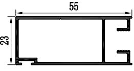 Profil coulissant en aluminium fabriqué avec revêtement en poudre pour le marché sud-africain