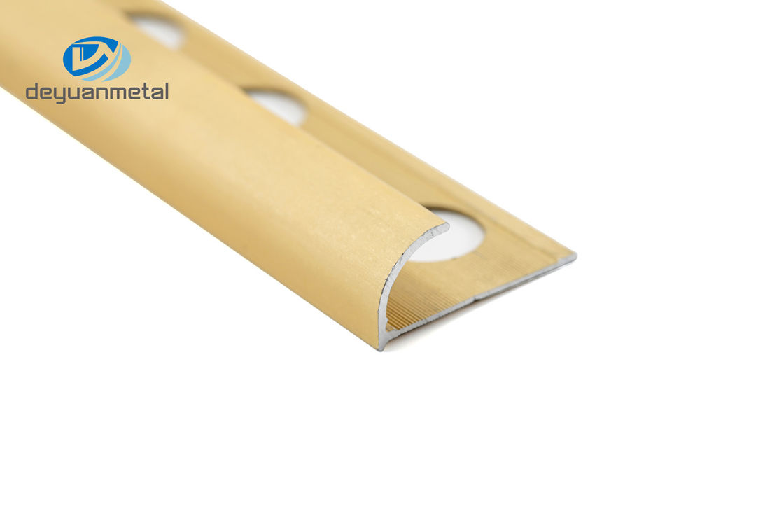 Rond quart décoratif de 6063 profils en aluminium de coin avec le modèle de trou